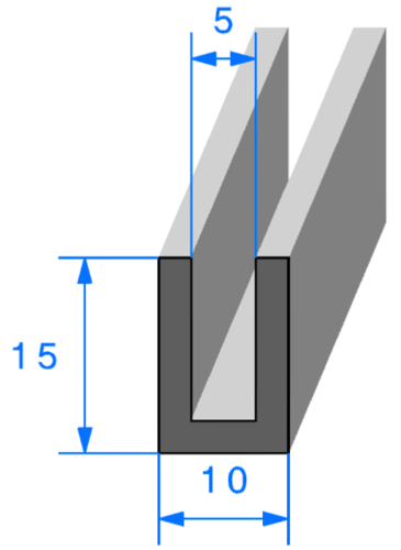 Calage de glace pour vitre, tôle ou plexi de 5mm 15X10mm JC137