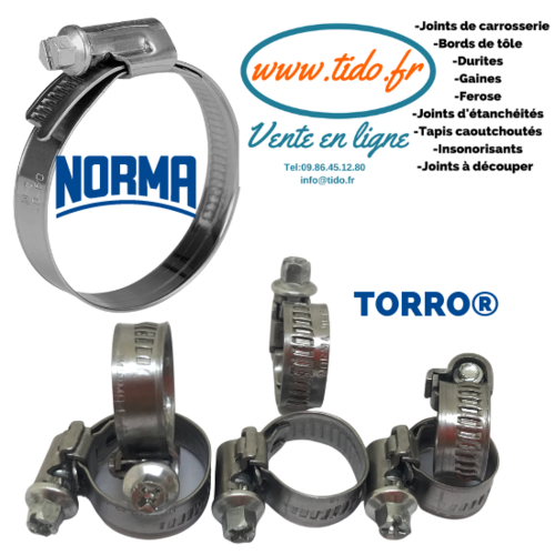 Collier de serrage 12 mm de large TORRO de marque NORMA SERFLEX